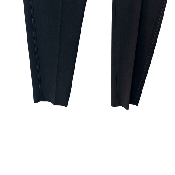 $1,450 Brunello Cucinelli Gray Straight Leg Beaded Accent Pants Size 6 - Picture 3 of 9